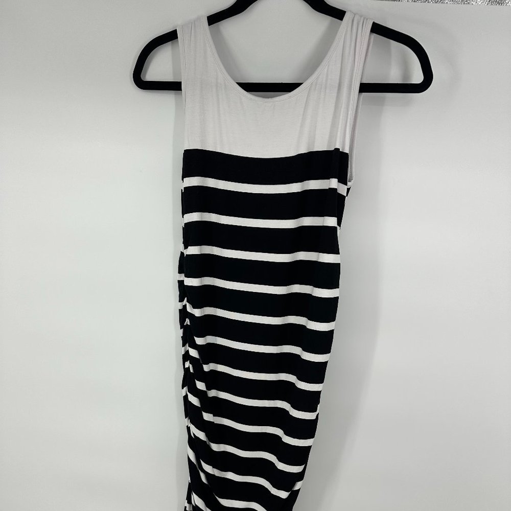 Maternity Kimi & Kai Jackie Black and white Sleeveless midi dress Small